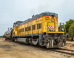 Sierra Northern modern diesel locomotive on the movie railroad