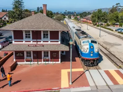 Train at Santa Paula California station