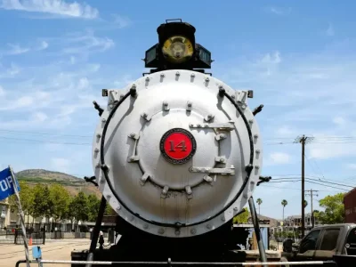 Front of sierra northern steam engine 14